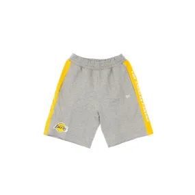 PANTALONE CORTO TUTA NBA SIDE PANEL SHORT LOSLAK LIGHT GREY HEATHER/ORIGINAL TEAM COLORS