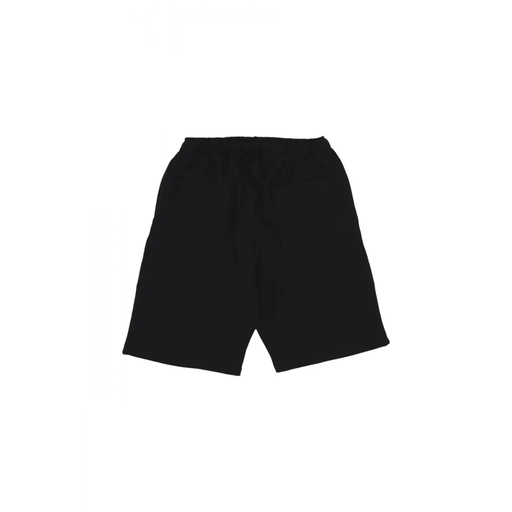 pantalone corto tuta uomo logo embroidery sweatshort BLACK