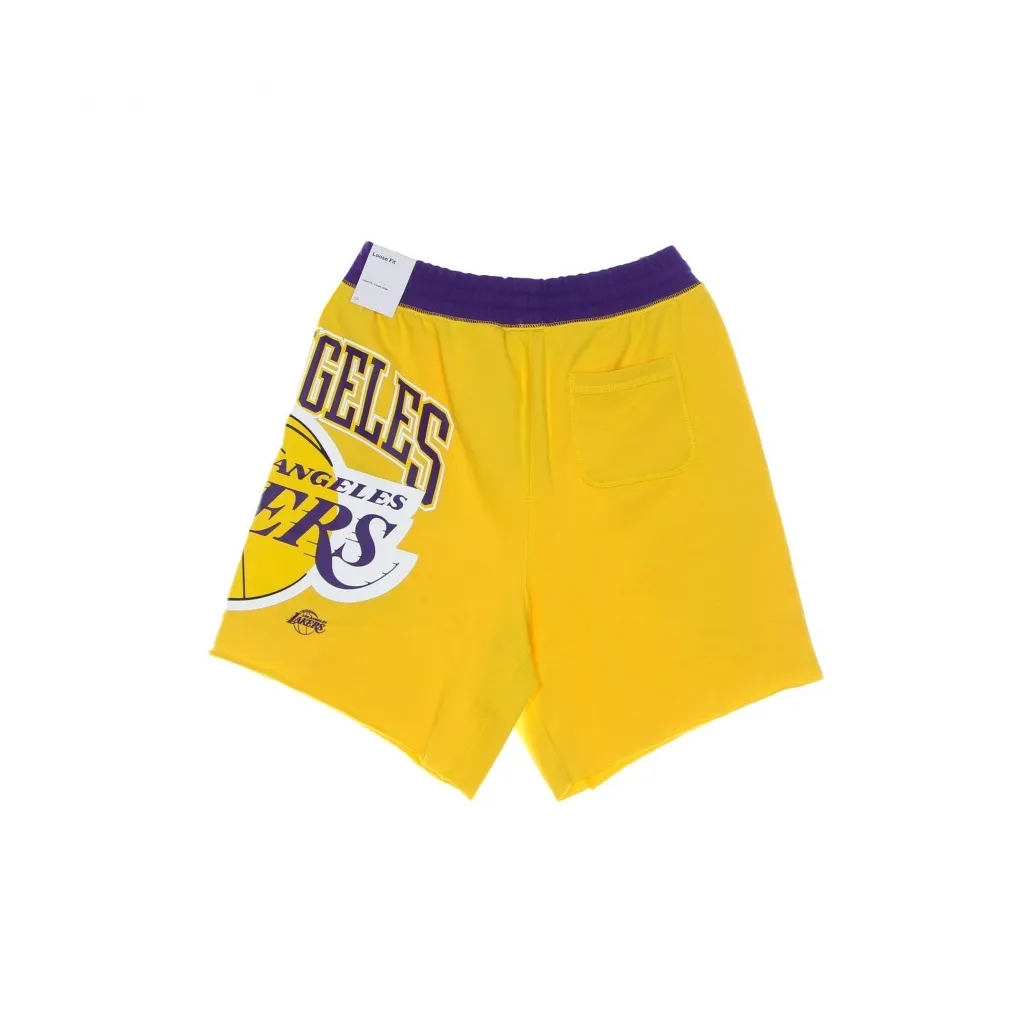 pantalone corto tuta uomo nba short fleece courtside 75 loslak AMARILLO/FIELD PURPLE/WHITE/FIELD PURPLE