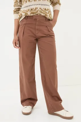 Pantaloni FatFace in twill a gamba larga    