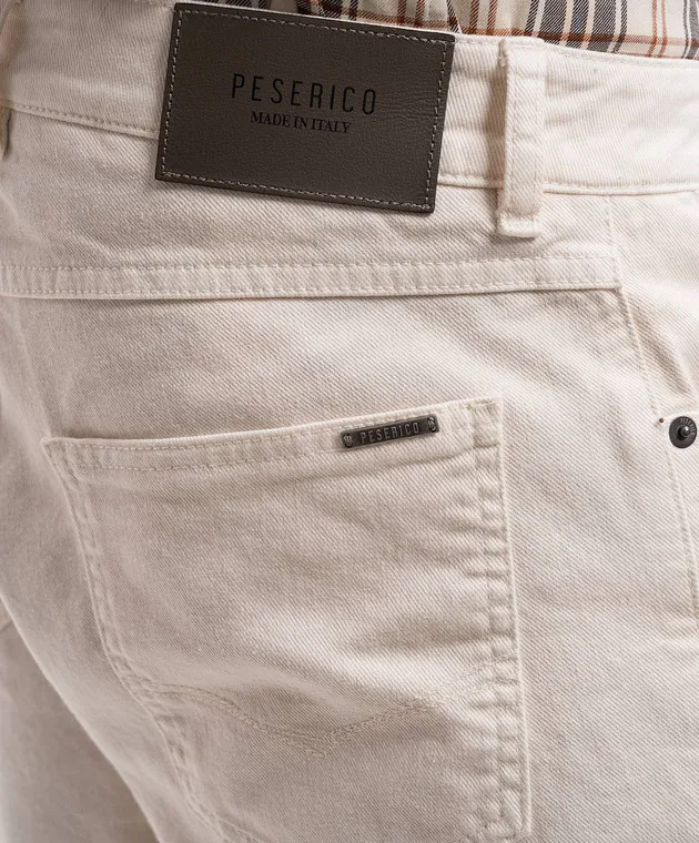 Peserico Jeans beige con patch logo R54635T3Q04952