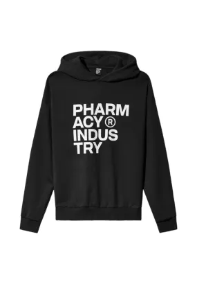 Pharmacy Industry Uomo Felpa Pullover con Cappuccio PHABM00002-NE01 Nero