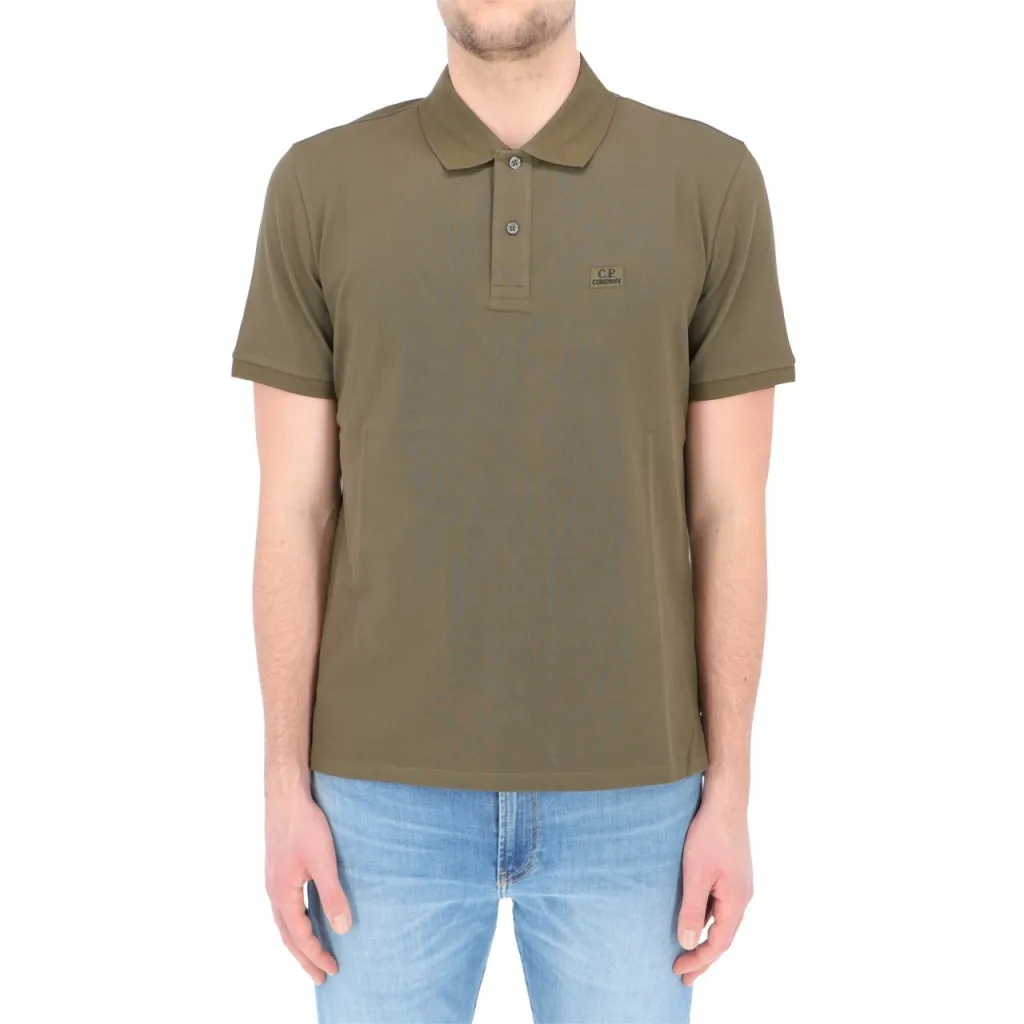 Polo CPCompany Uomo Strecth Pique Logo 683 IVY GREEN