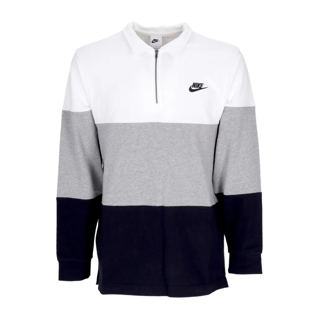 polo manica lunga uomo club plus colourblock l/s top WHITE/DK GREY HEATHER/BLACK/BLACK