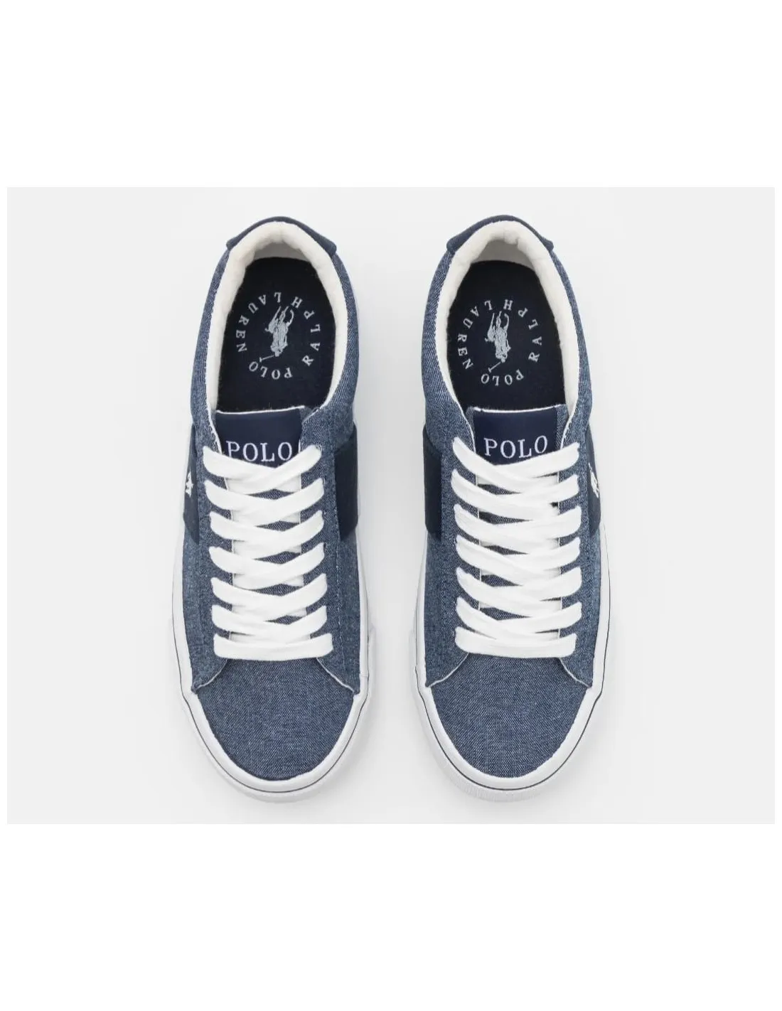 Polo Ralph Lauren children sneakers navy paper white  