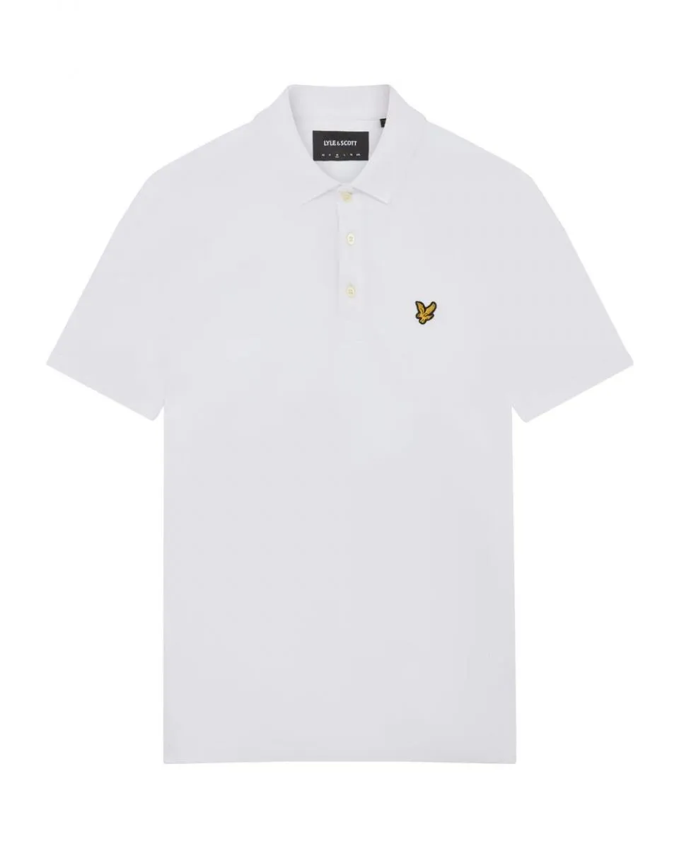 POLO Uomo LYLE & SCOTT 1874 SP400VOGX PLAIN SHIRT 626 WHITE