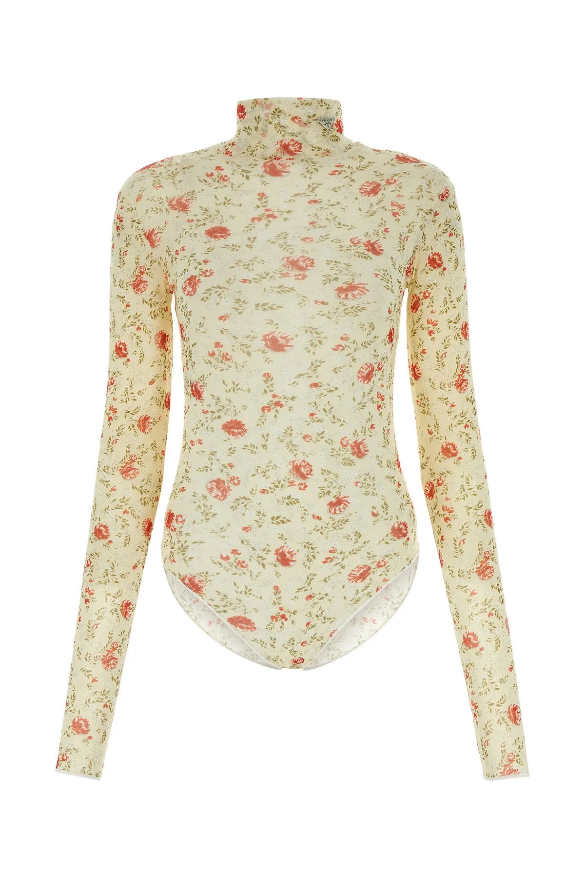 Printed nylon bodysuit    