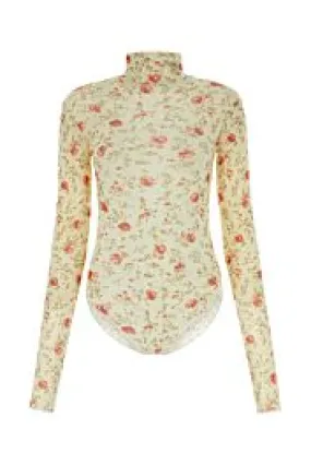 Printed nylon bodysuit    