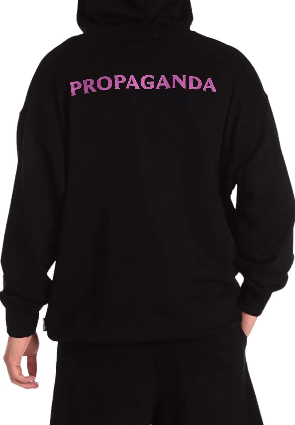 Propaganda Uomo Felpa Pullover con Cappuccio 24SSPRFE257-01 Nero