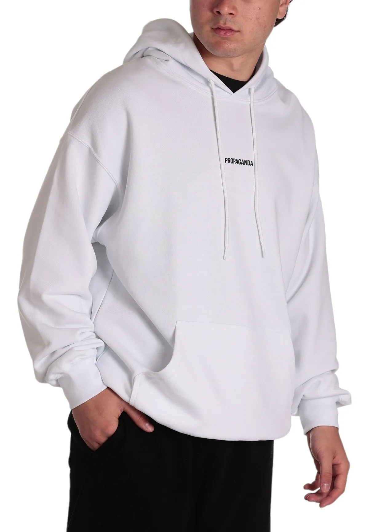 Propaganda Uomo Felpa Pullover con Cappuccio 24SSPRFE258-02 Bianco