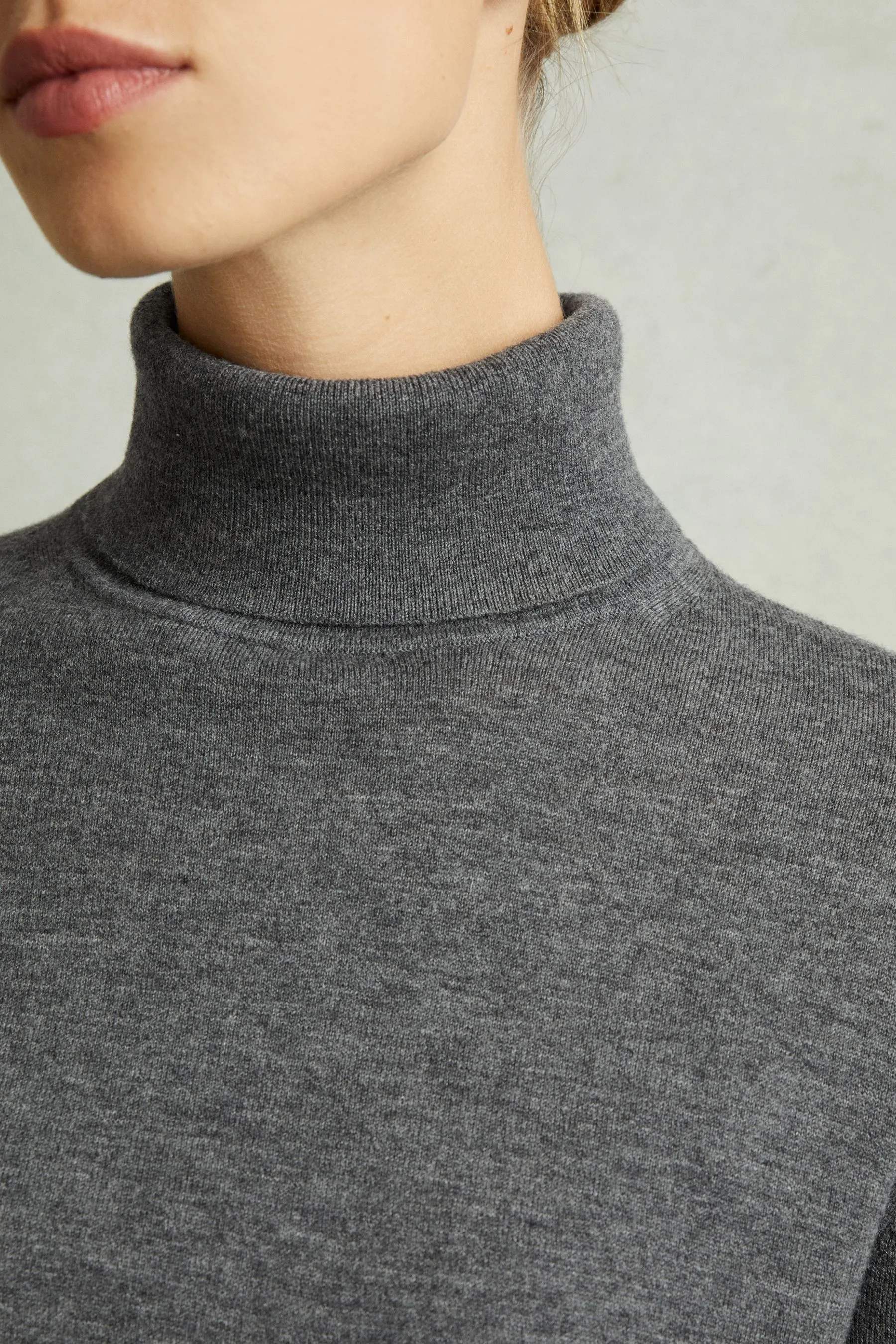 Reiss Macy Merino Wool Roll Neck Jumper    