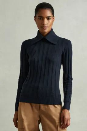 Reiss Winter Ribbed Collared Jumper    