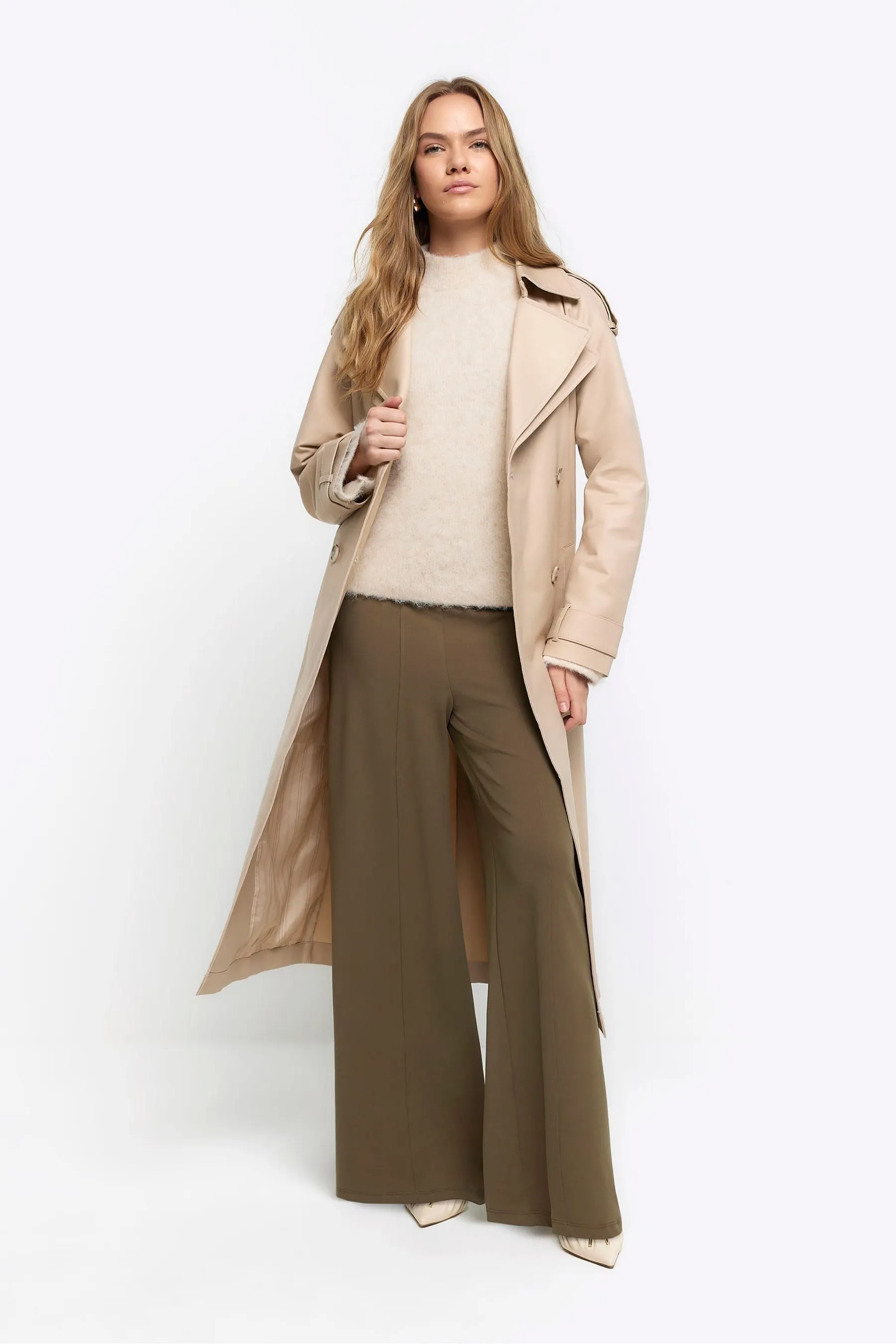 River Island Curve - Pantaloni a fondo ampio con cuciture    