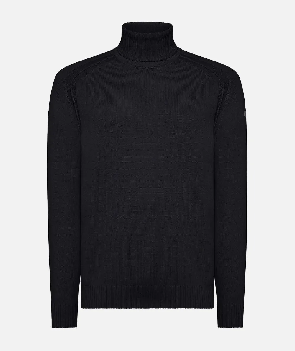 RRD UOMO--Knit Cotton Plain Turtleneck