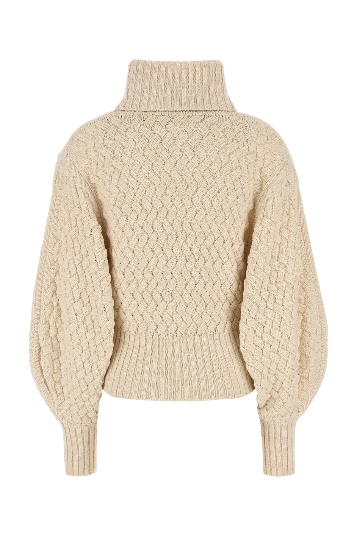 Sand wool blend Illustration sweater    