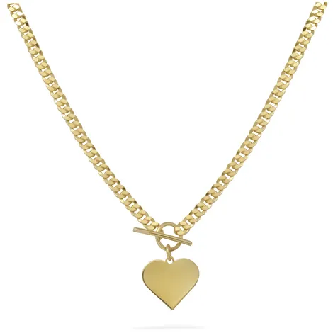 SARNIORO Collana a catena in argento 925 gold con cuore