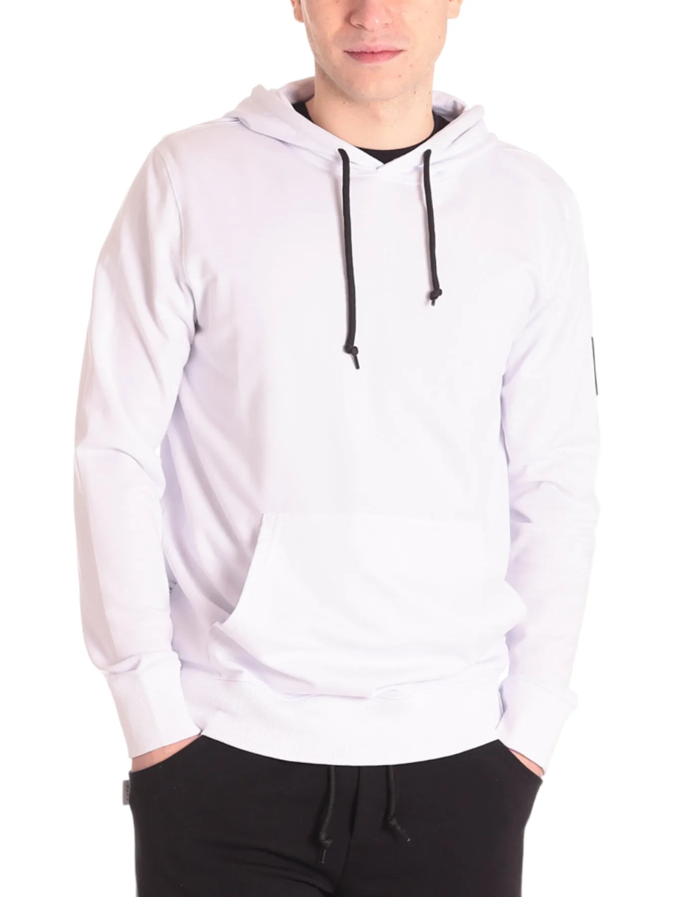 Shoe Uomo Felpa Pullover con Cappuccio S23CARL0105-WHITE Bianco