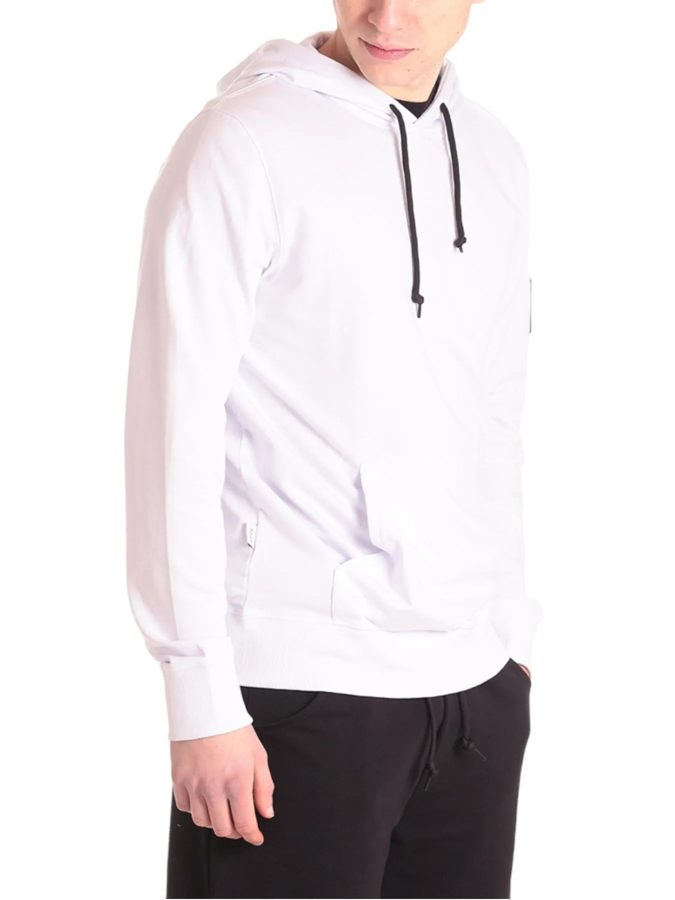 Shoe Uomo Felpa Pullover con Cappuccio S23CARL0105-WHITE Bianco