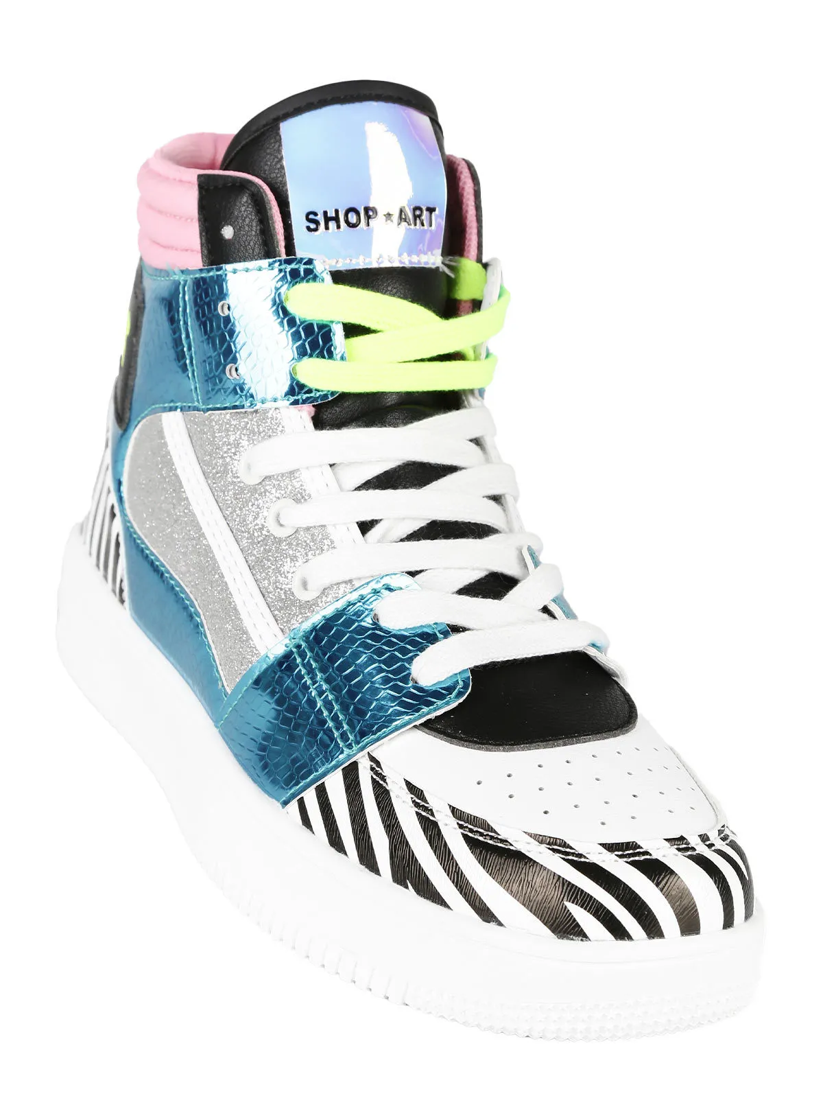 Shop Art BASKETBALL HAILEY Hohe Animalier-Glitzer-Sneaker für Damen