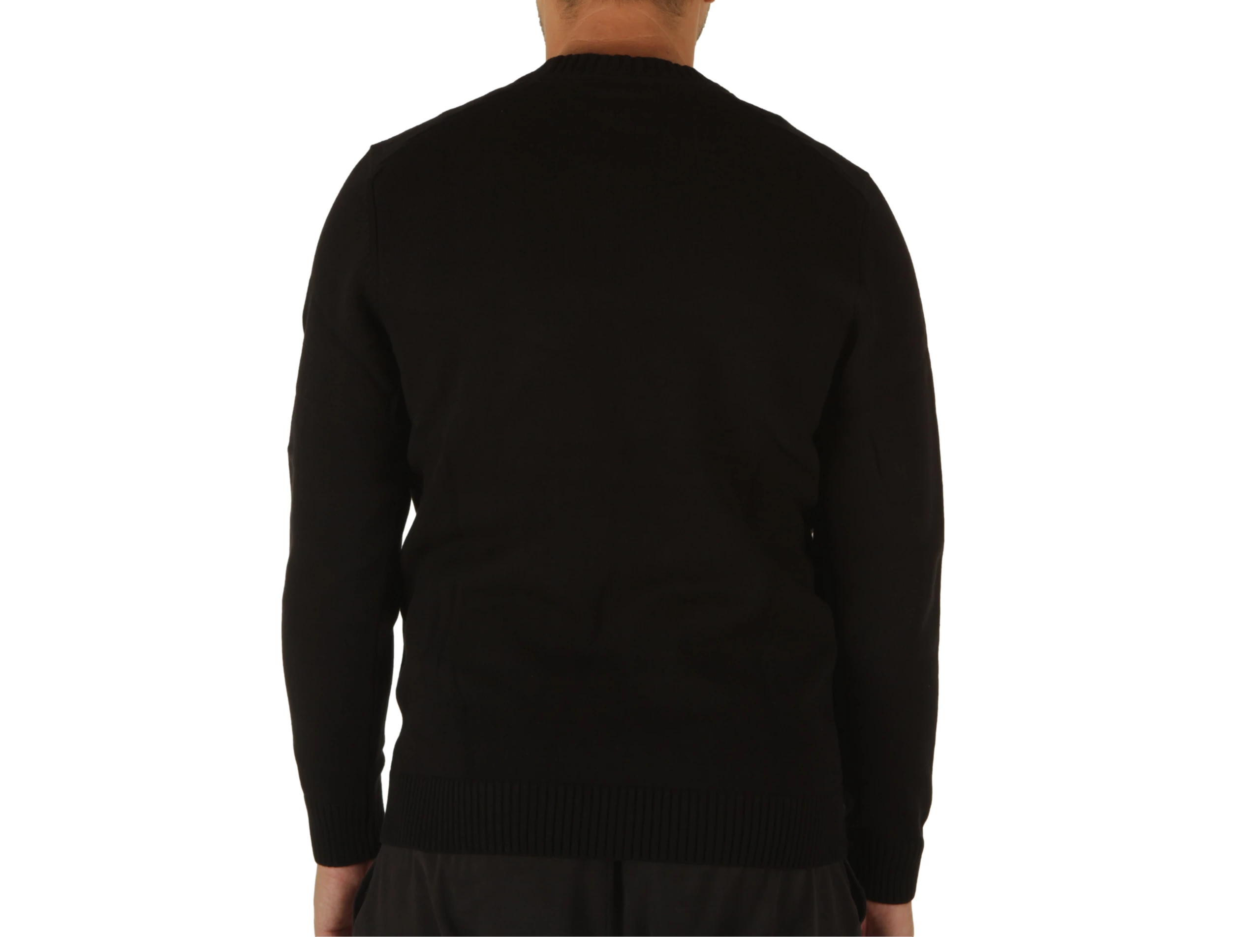 Shoulder Detail Crew Neck Jumper Jet Black