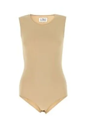 Skin pink stretch viscose bodysuit    