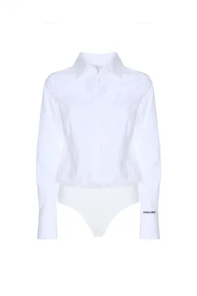 SLIM POPLIN BODYSUIT SHIRT