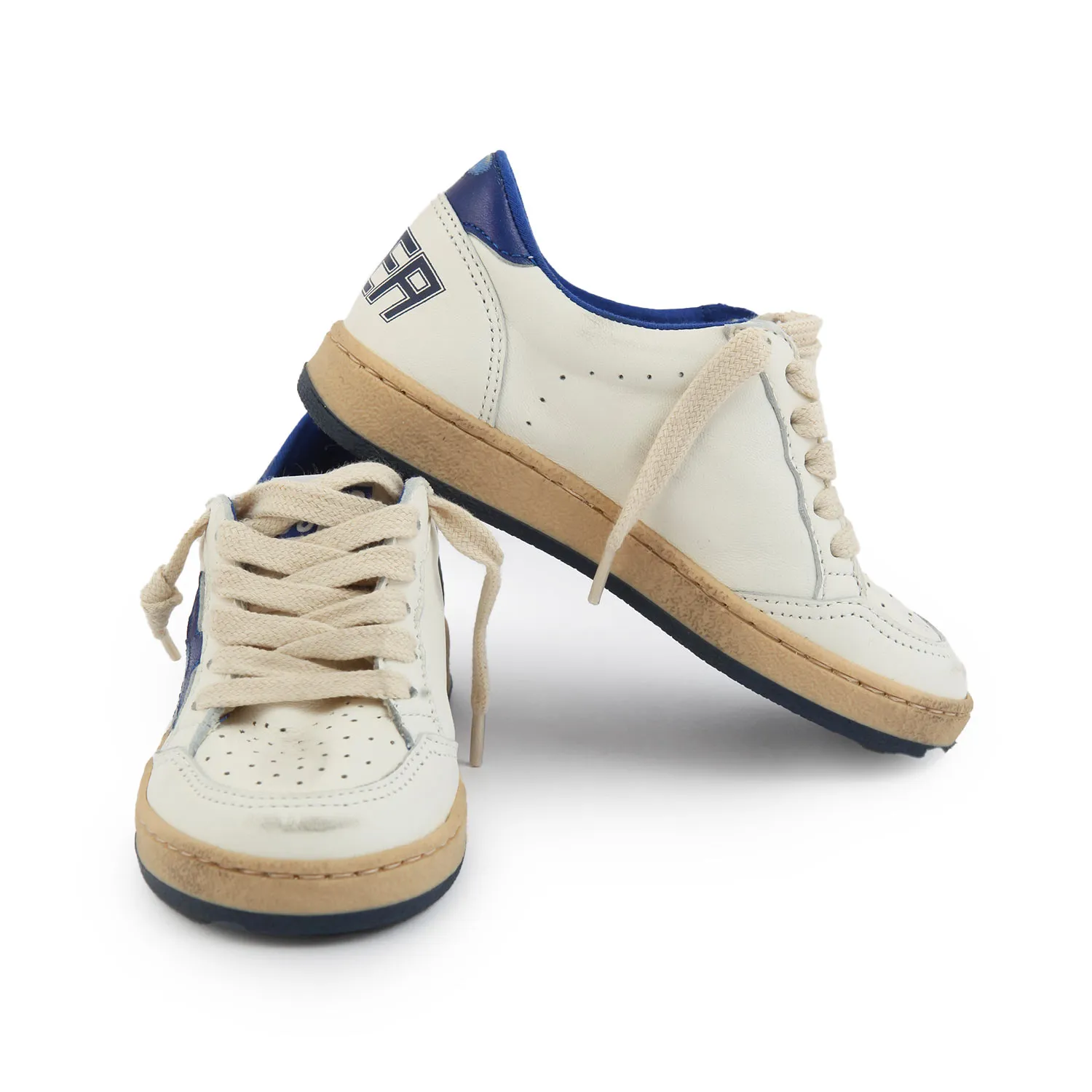 Sneaker Ball Star Unisex Bianca E Blu Bambino