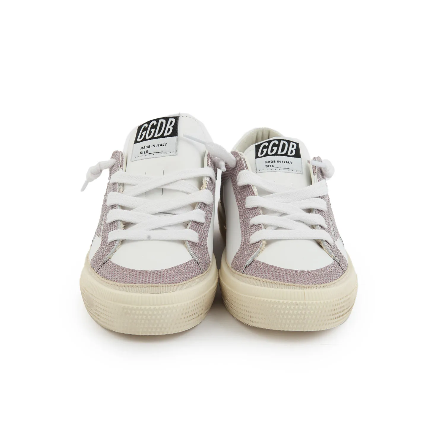 Sneaker May Glitter Bianca E Rosa Bambina Jr