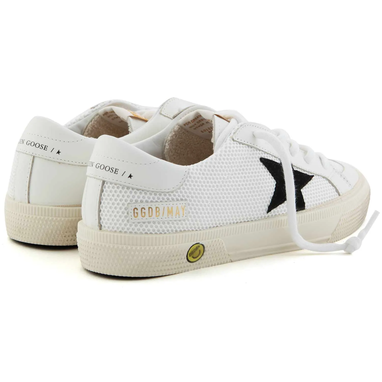 Sneaker May Unisex Bianca Con Stella Nera Junior