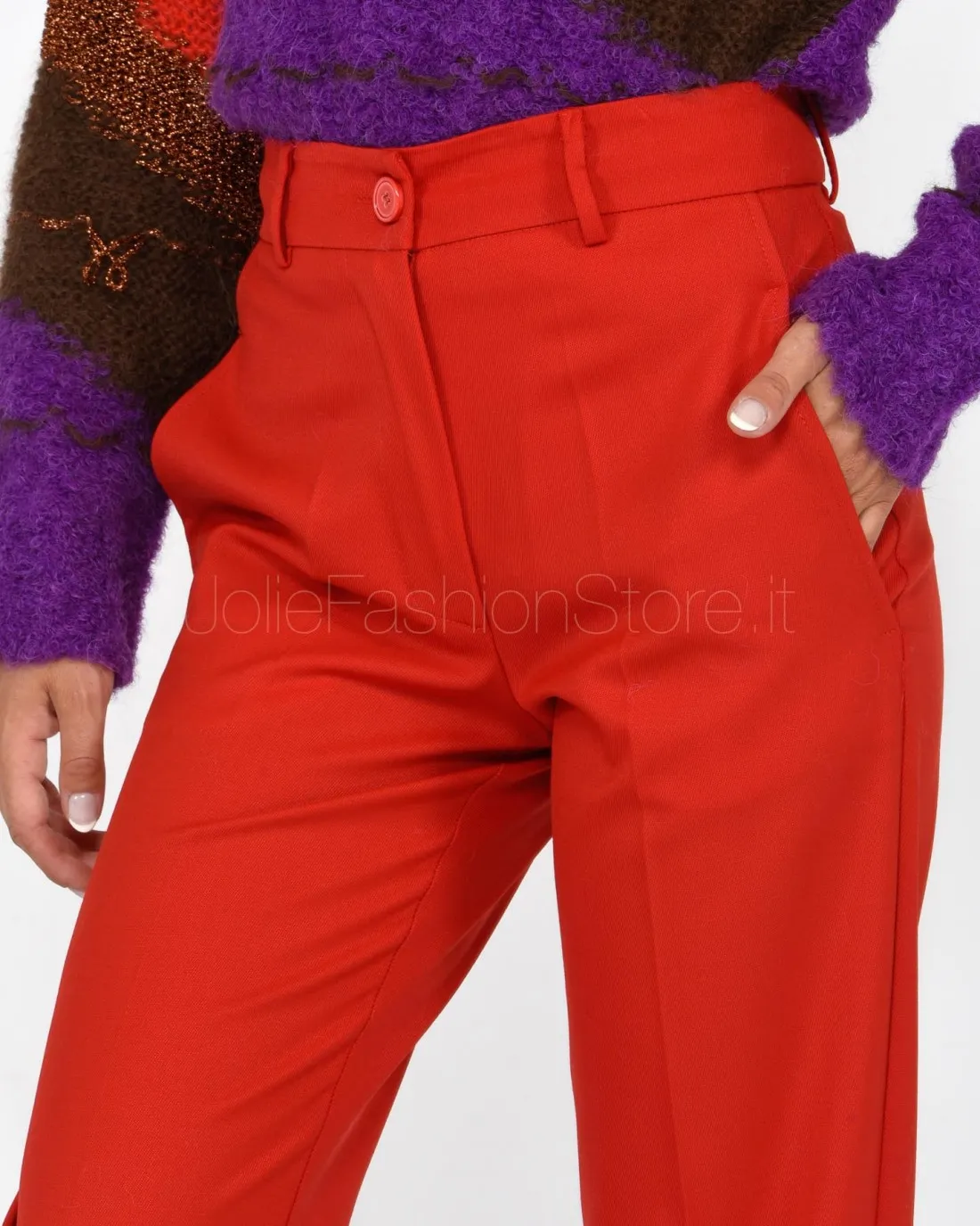 ---------------  ---------------  ---------------  ---------------  --------------Solo Tre Red Cigarette Pants------