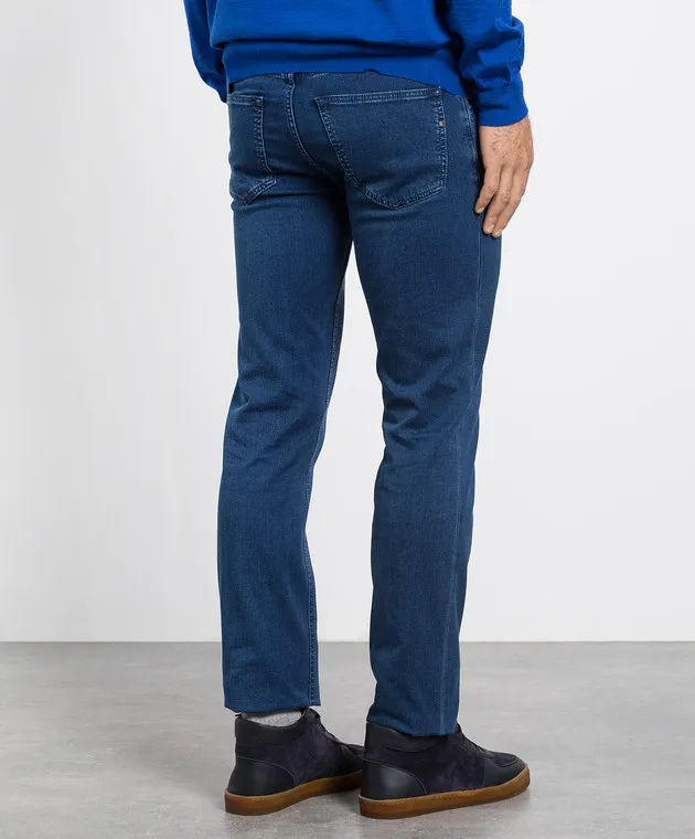 Stefano Ricci Jeans blu con patch logo MFT24S2150Z901BL