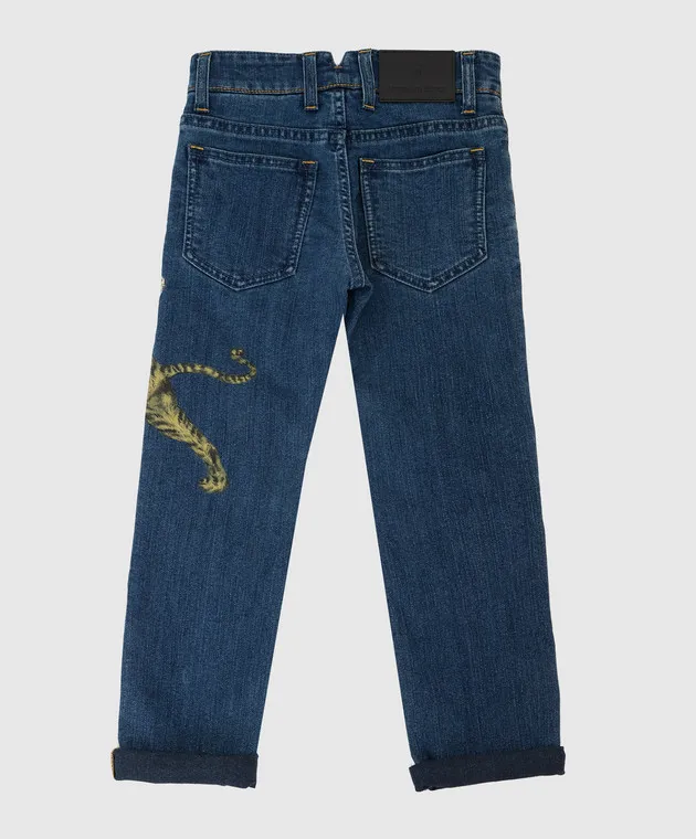 Stefano Ricci Jeans stampati per bambini YFT9402060B26BL