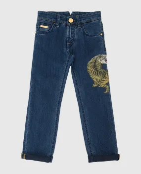 Stefano Ricci Jeans stampati per bambini YFT9402060B26BL