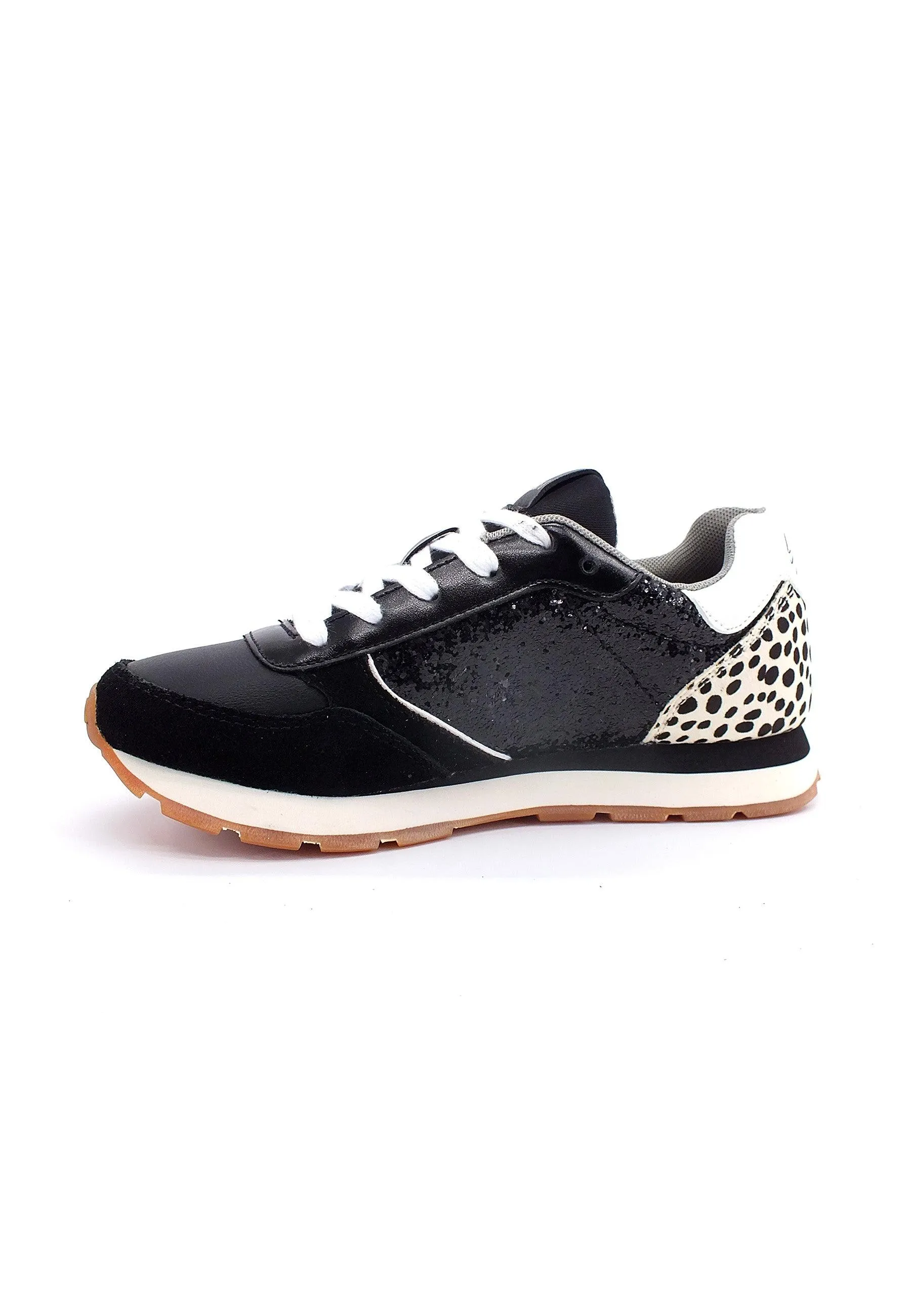 SUN68 Girl's Kelly Animal Sneaker Bimbo Black Z42415T