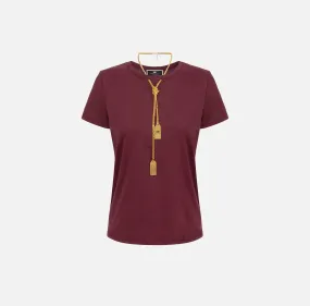 T-shirt in jersey con collana