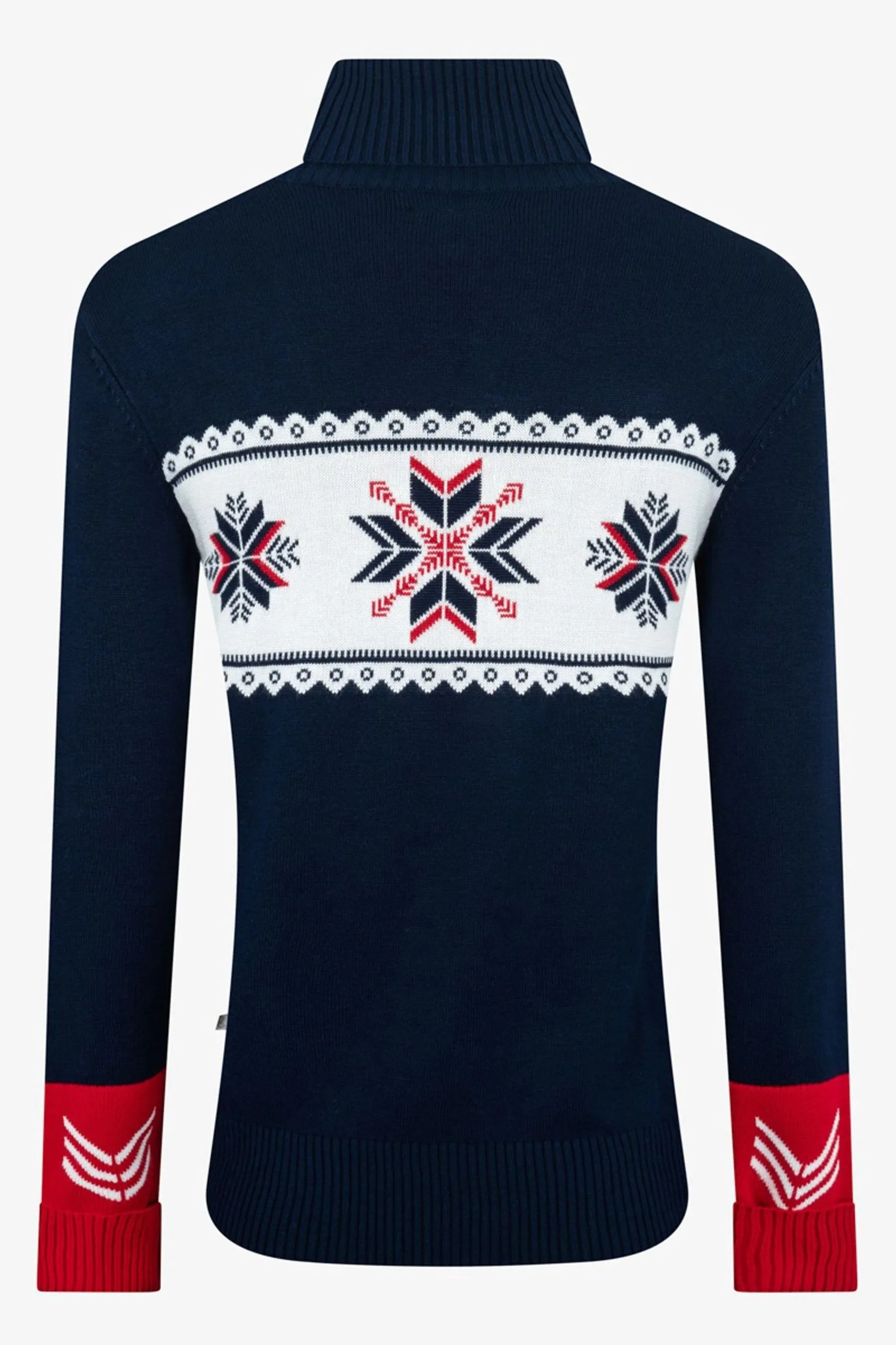 The Little Tailor Snowflake Slim Fit Christmas Black Jumper    