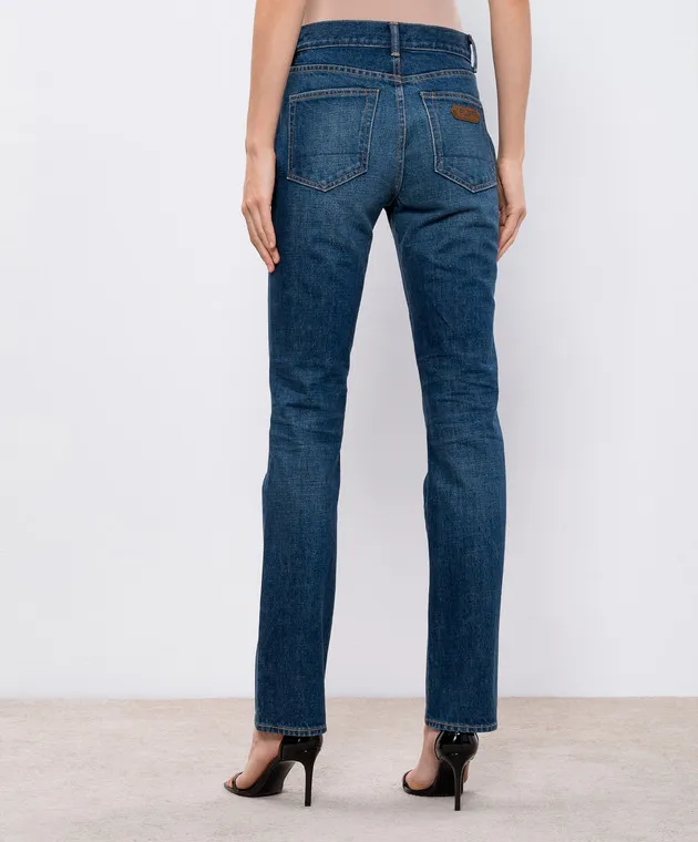 Tom Ford Jeans blu con logo PAD116DEX226