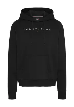 Tommy Jeans Donna Felpa Pullover con Cappuccio DW0DW17324-BDS Nero