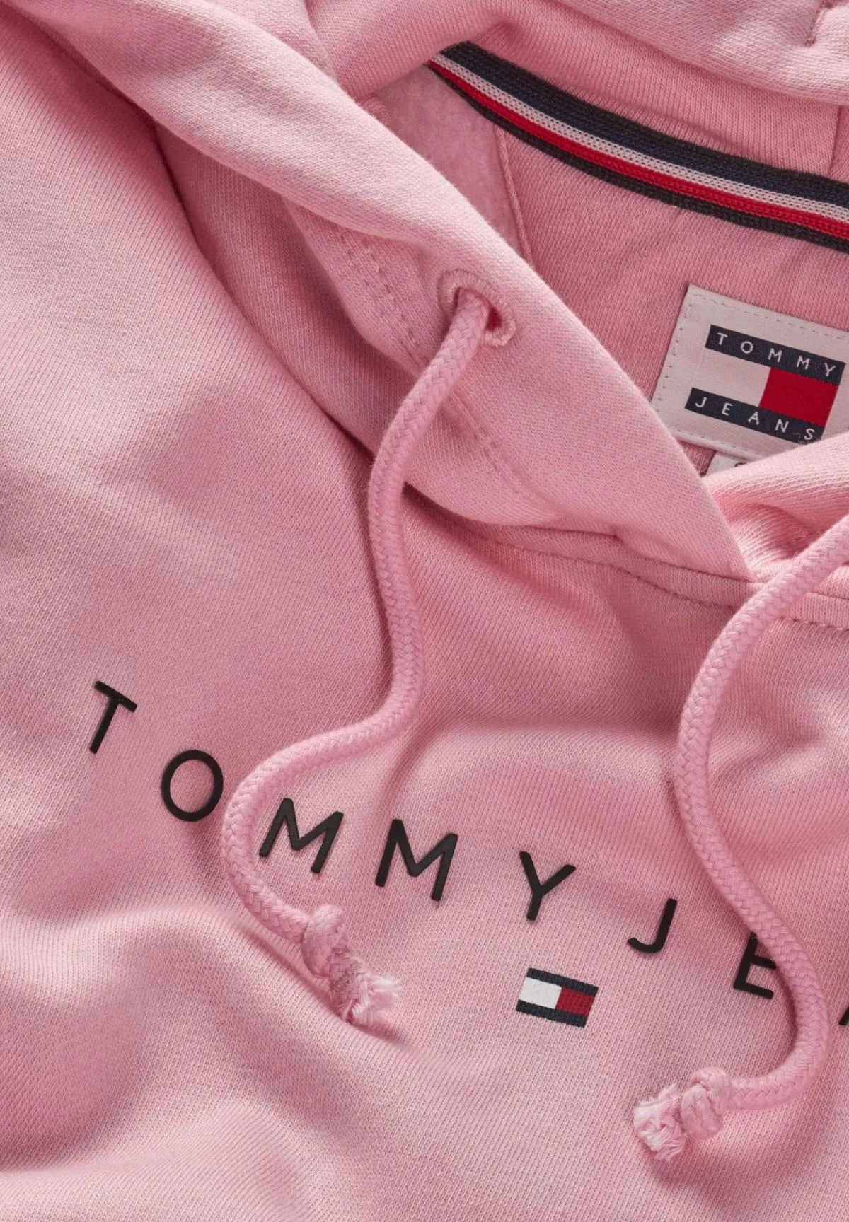 Tommy Jeans Donna Felpa Pullover con Cappuccio DW0DW17324-THA Rosa