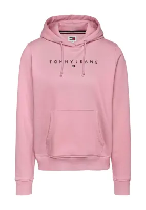 Tommy Jeans Donna Felpa Pullover con Cappuccio DW0DW17324-THA Rosa