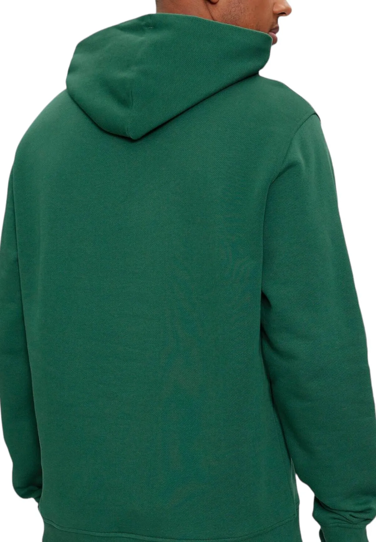 Tommy Jeans Uomo Felpa Pullover con Cappuccio DM0DM17988-L4L Verde