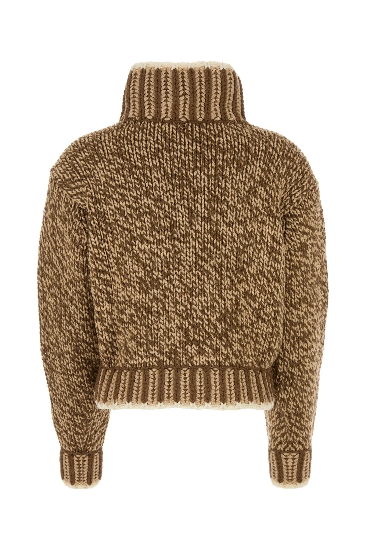 Two-tone wool blend sweater    