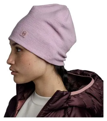 Unisex Buff Merino Wool Pink Beanie