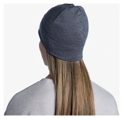 Unisex Buff Midweight Merino Beanie Grey