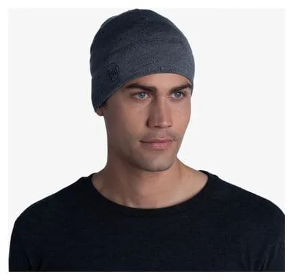 Unisex Buff Midweight Merino Beanie Grey