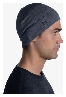 Unisex Buff Midweight Merino Beanie Grey