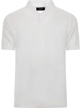 White Polo in Extra-Fine Knit