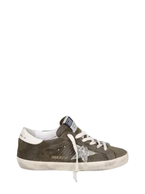 WOMAN GOLDEN GOOSE GREEN COW LEATHER SNEAKER