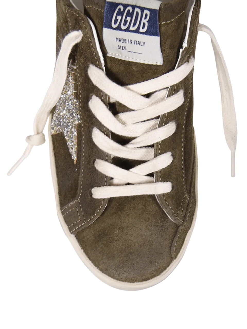 WOMAN GOLDEN GOOSE GREEN COW LEATHER SNEAKER