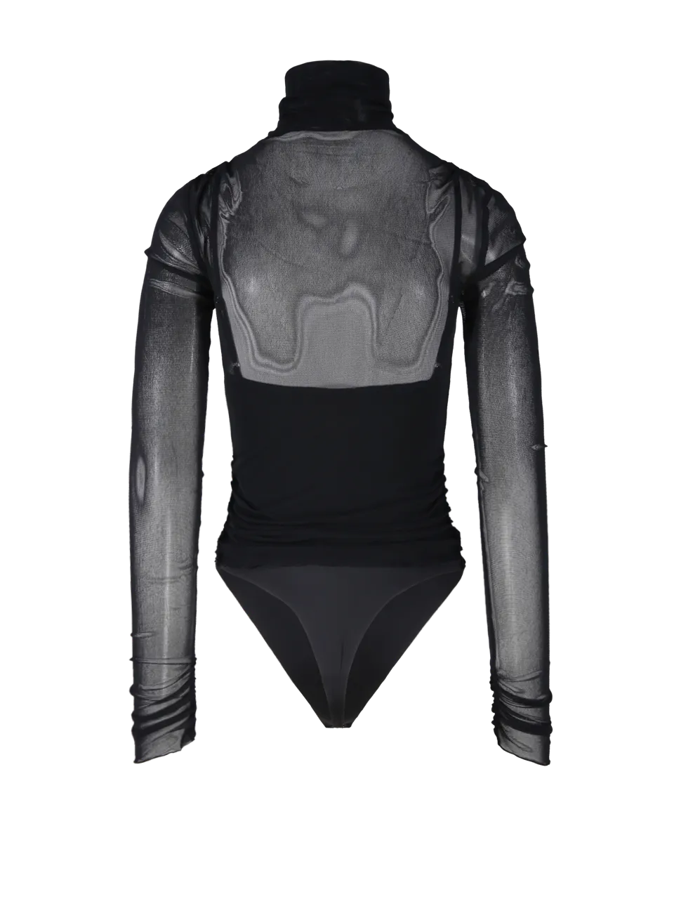 WOMAN SIMKHAI BLACK RAYON VELORA L/S BODYSUIT